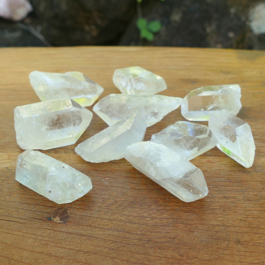 clear quartz rough natural points