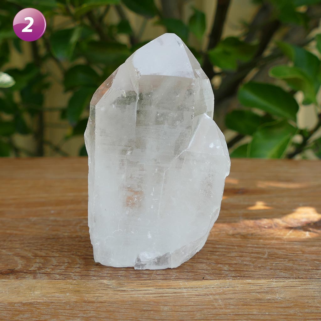clear quartz semi polished point