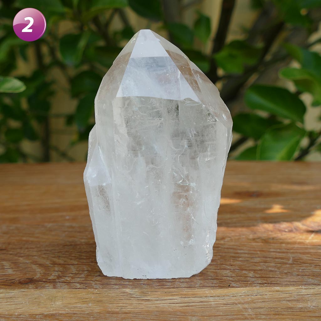 clear quartz semi polished point