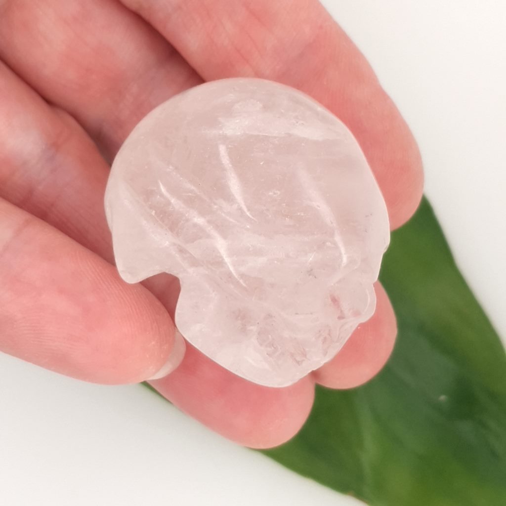 clear quartz crystal skull
