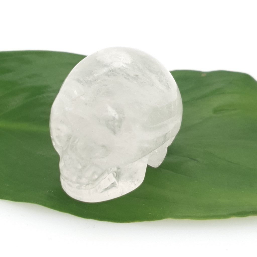 clear quartz crystal skull