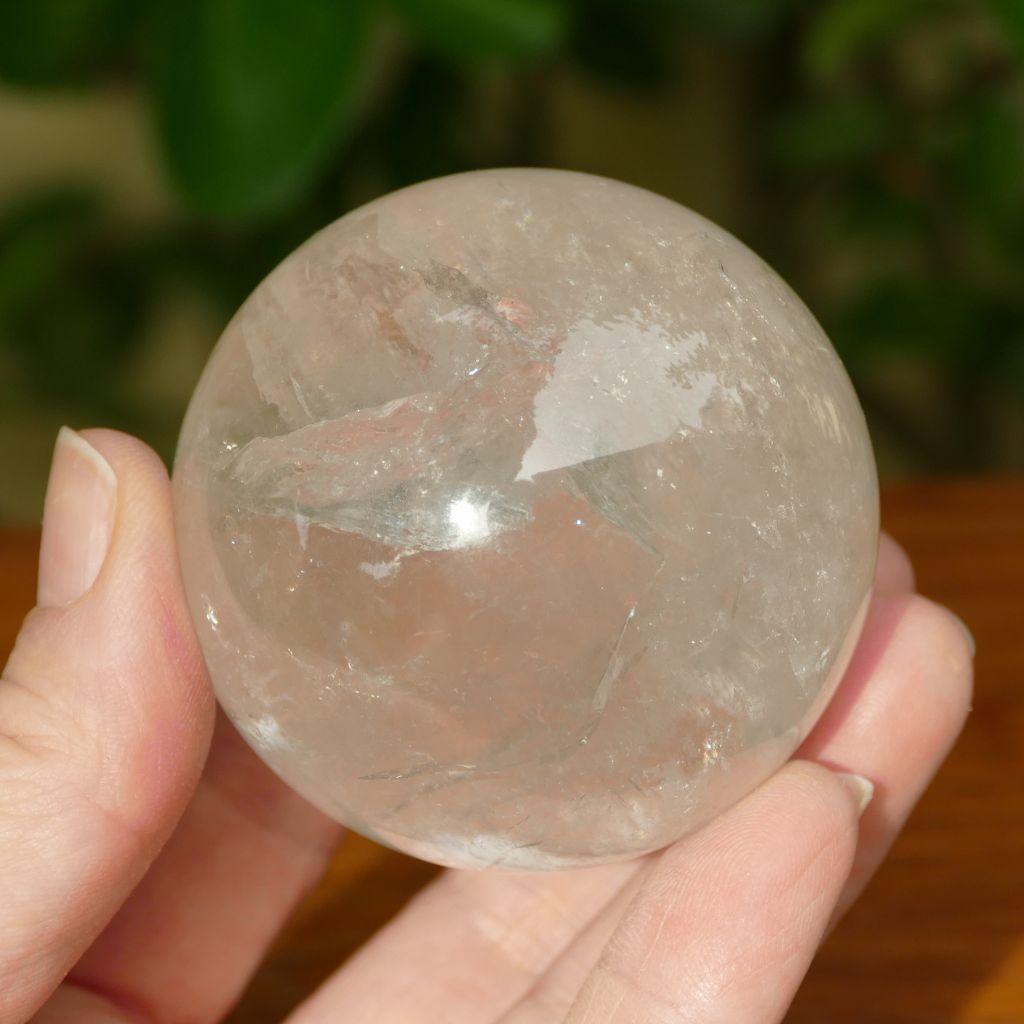 clear quartz crystal sphere