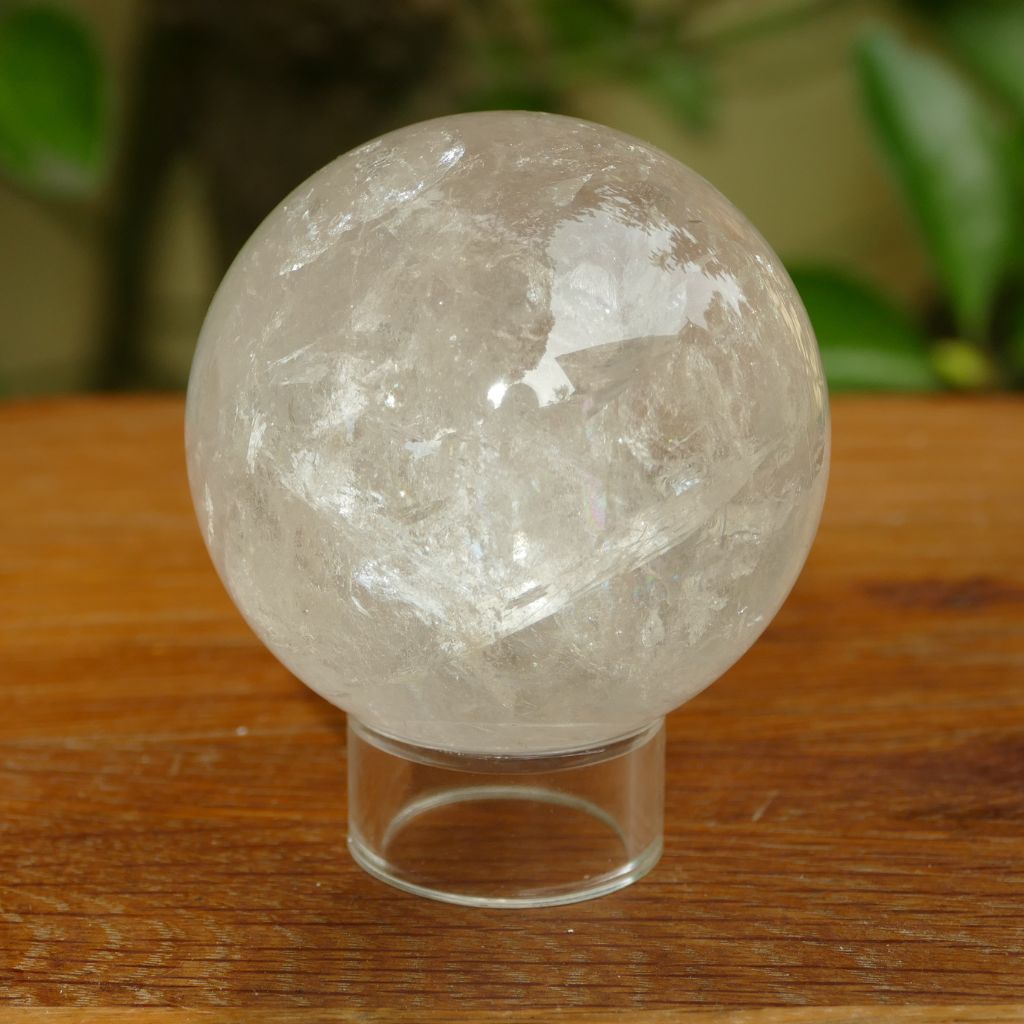 clear quartz crystal sphere