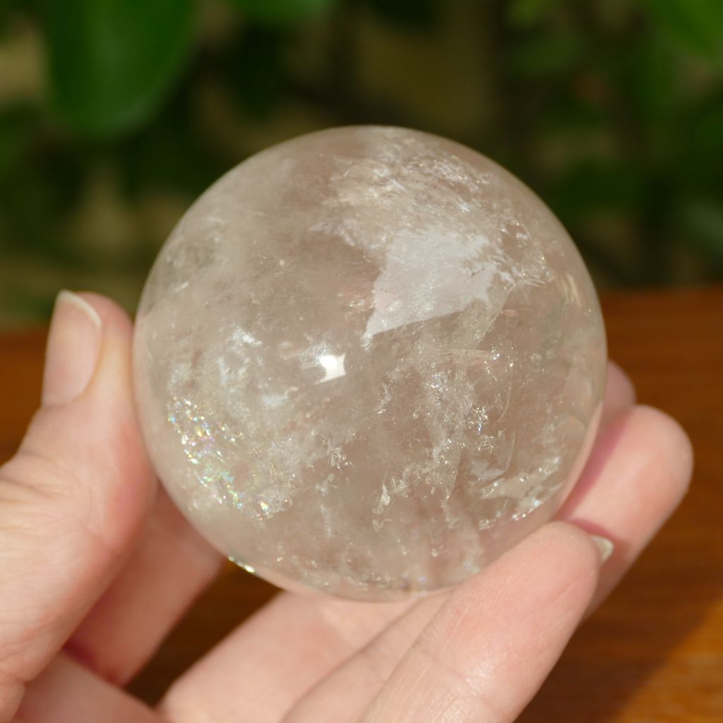 clear quartz crystal sphere