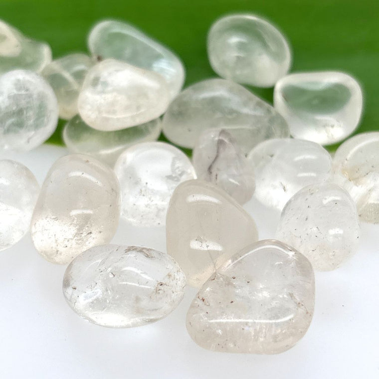 Tumbled Clear Quartz Stones 20mm | Clear Quartz Tumbles