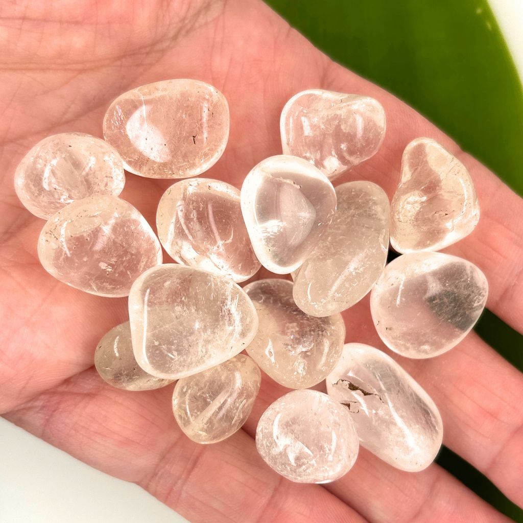 Tumbled Clear Quartz Stones 20mm | Clear Quartz Tumbles