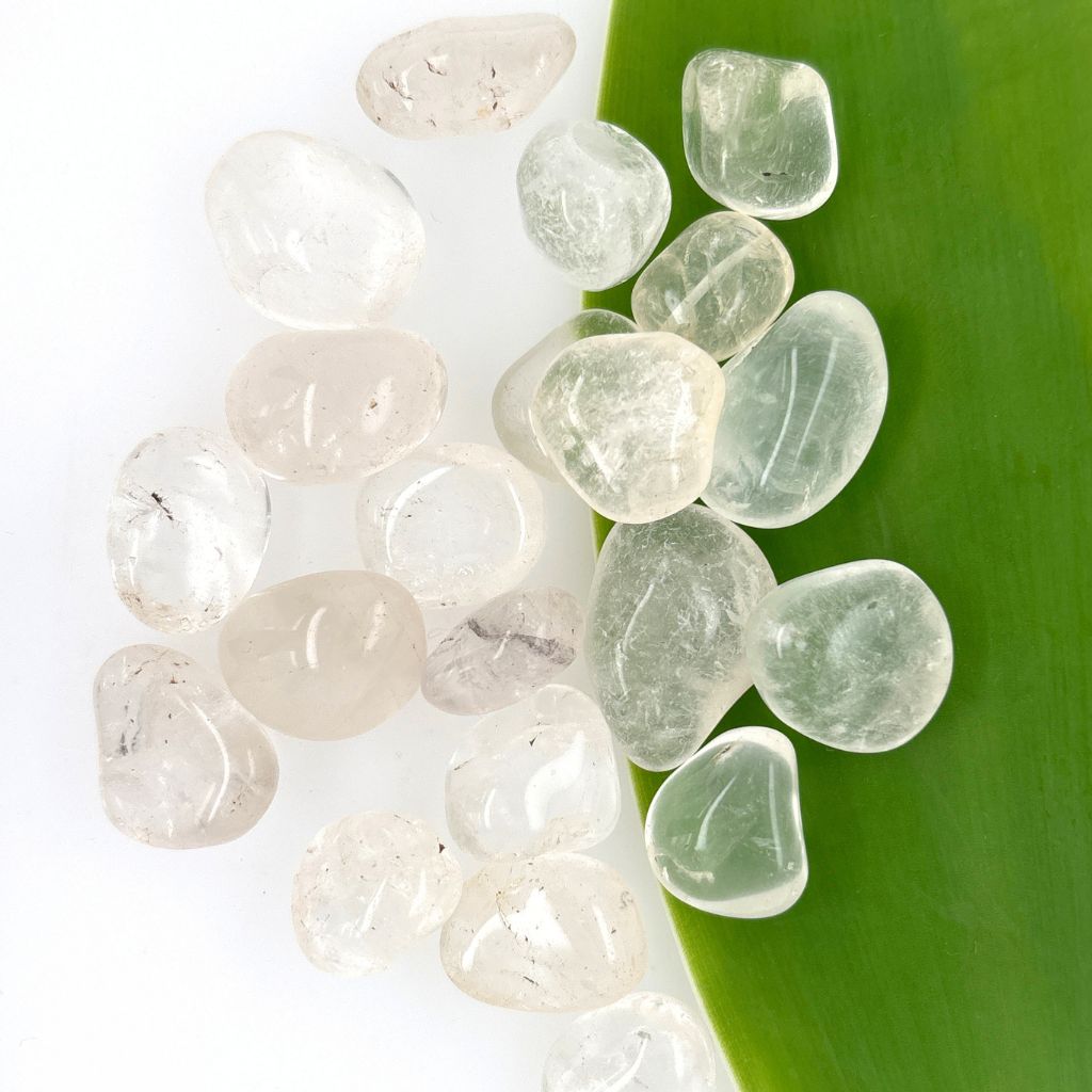 Tumbled Clear Quartz Stones 20mm | Clear Quartz Tumbles