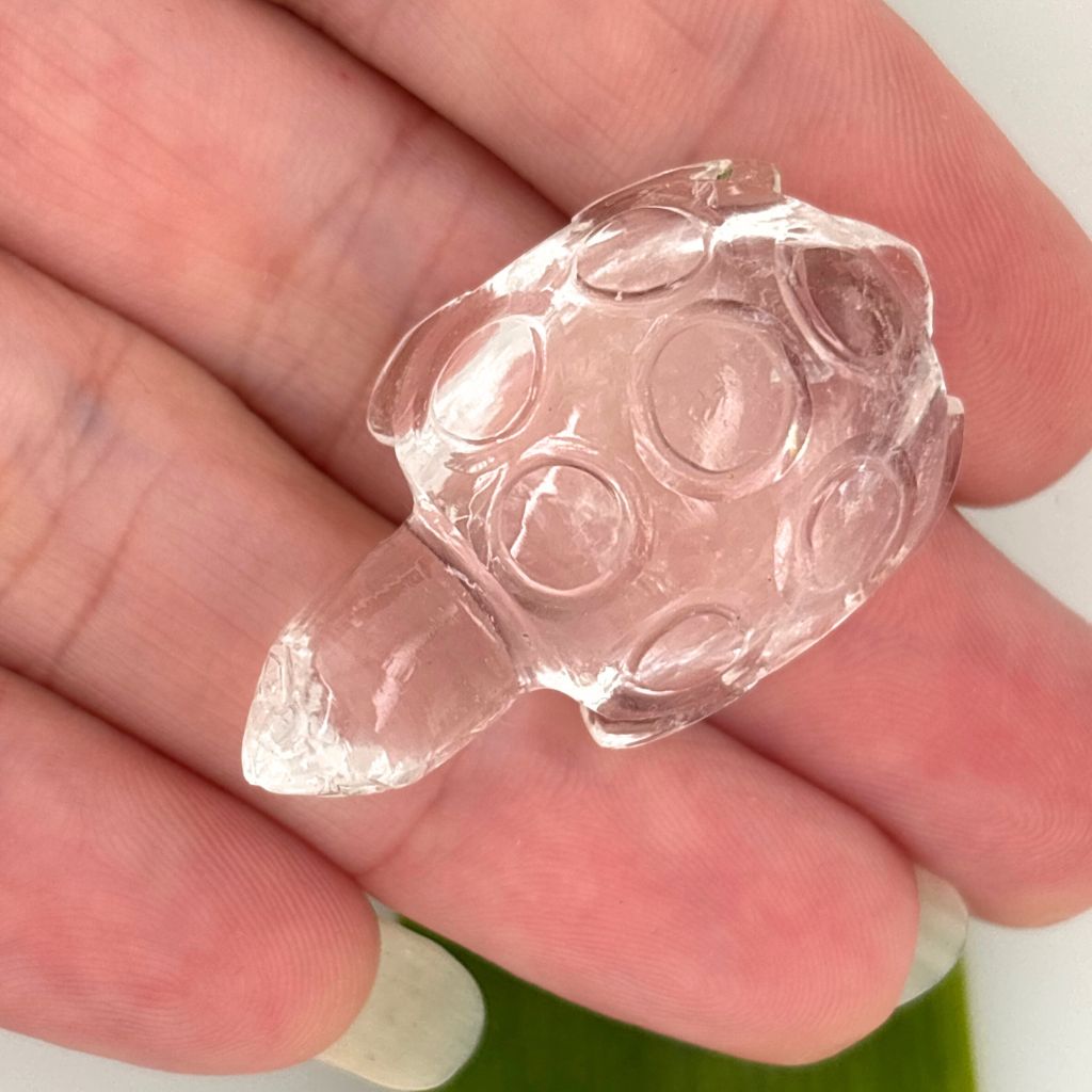 clear quartz crystal turtle