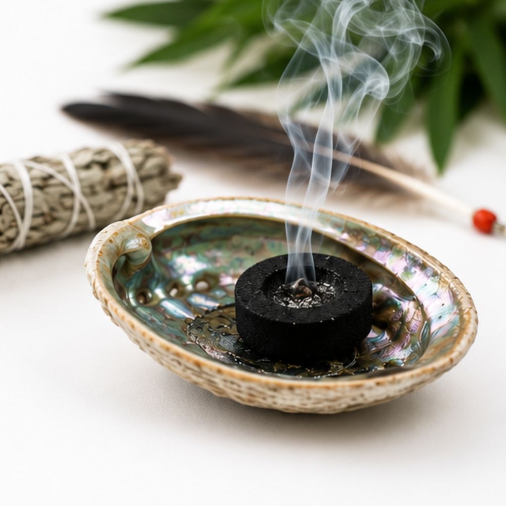 Complete Smudge Kit with Sage, Sweetgrass, Cedar & Abalone Shell