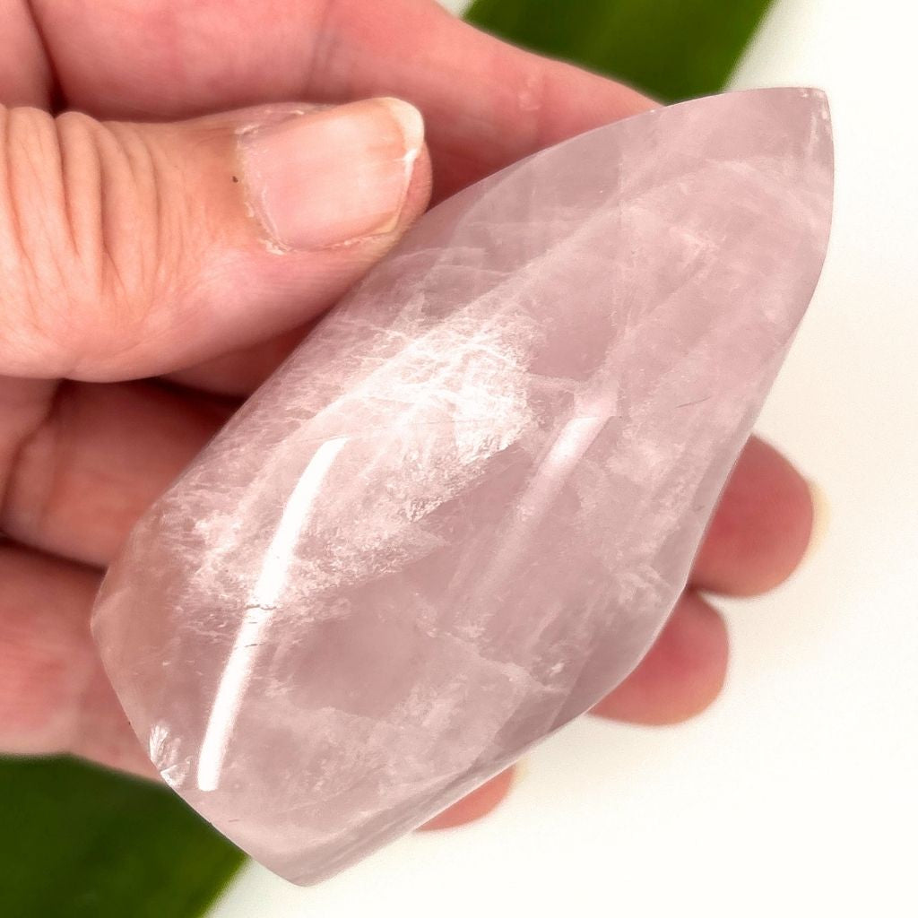 Rose Quartz Crystal Flame Beautifully Polished | Earth Inspired Gifts