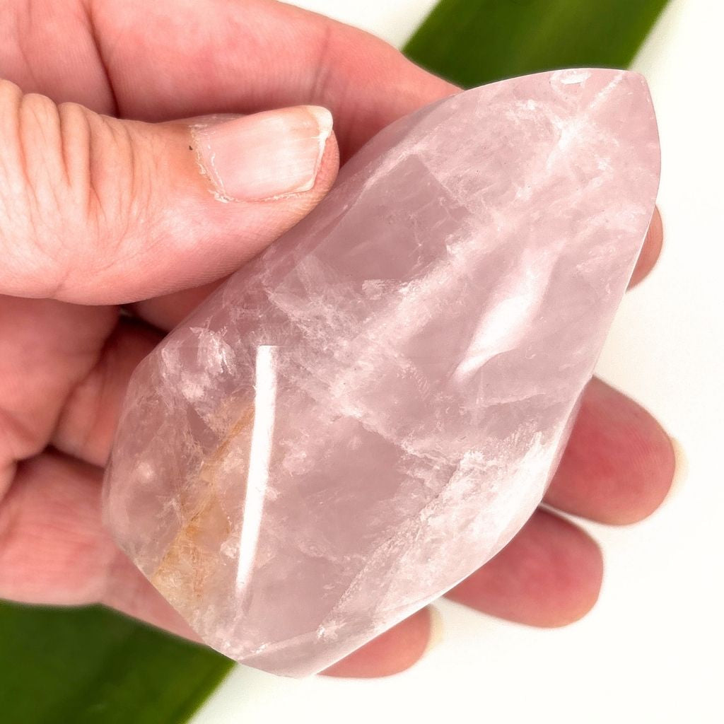 Rose Quartz Crystal Flame Beautifully Polished | Earth Inspired Gifts