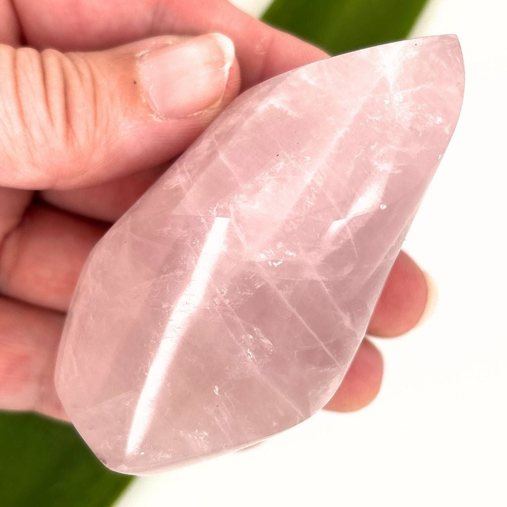 Rose Quartz Crystal Flame Beautifully Polished | Earth Inspired Gifts