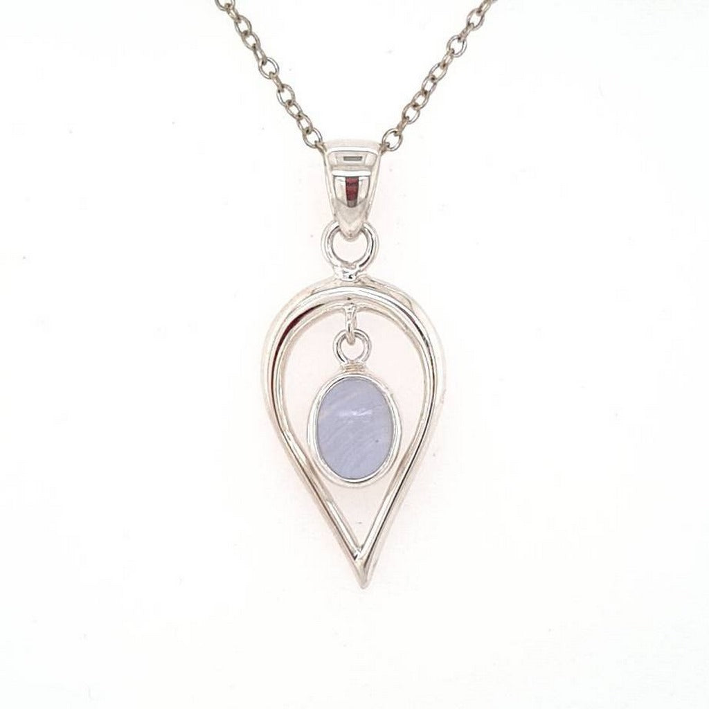 blue lace agate pendant