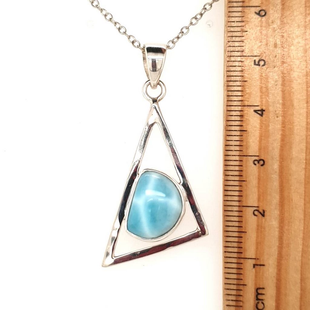larimar crystal pendant