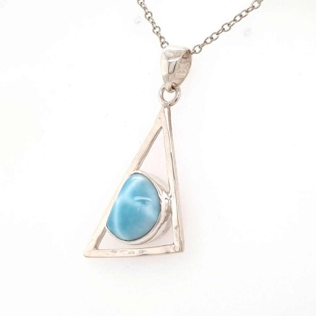 larimar crystal pendant