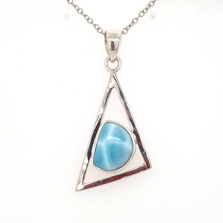 larimar crystal pendant