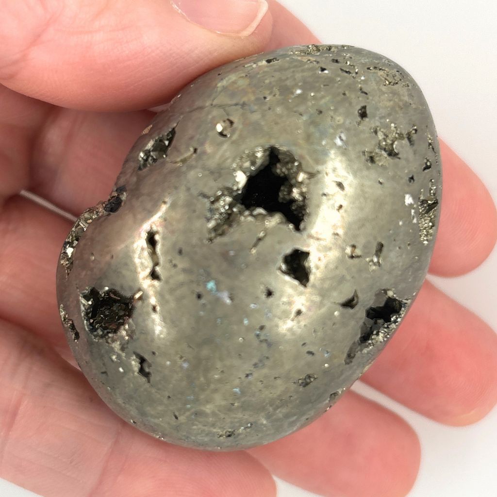 Pyrite Crystal Egg with Druzy | Natural Pyrite Crystal Australia