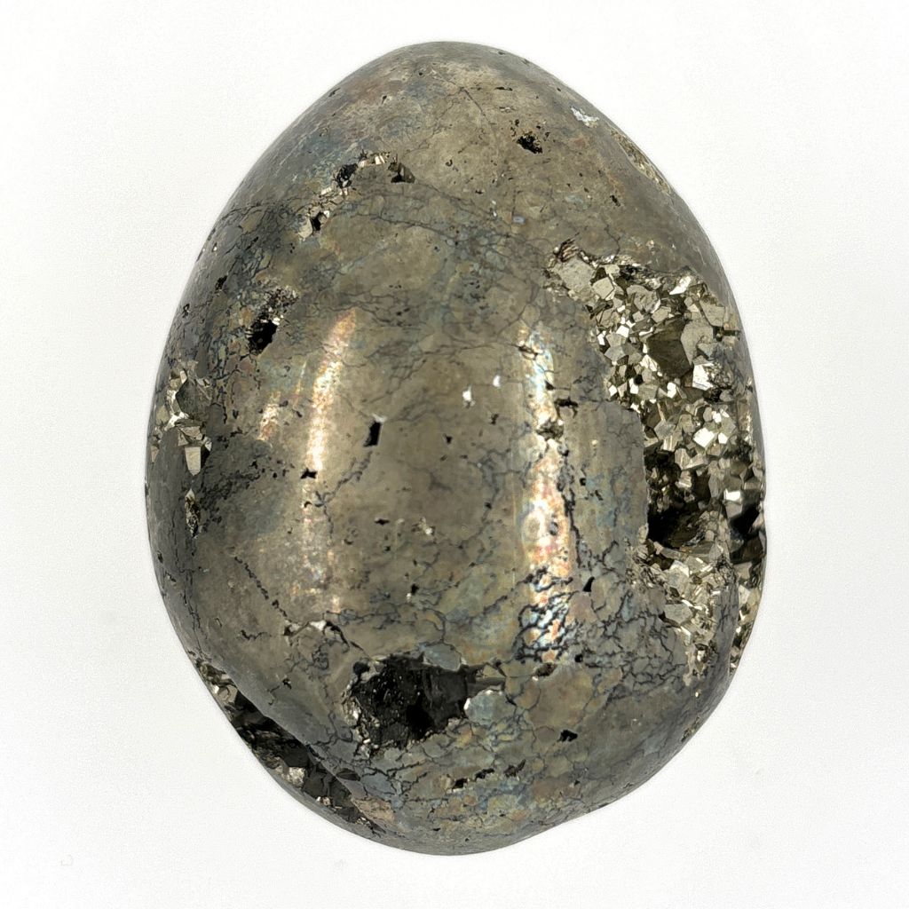 Pyrite Crystal Egg with Druzy | Natural Pyrite Crystal Australia