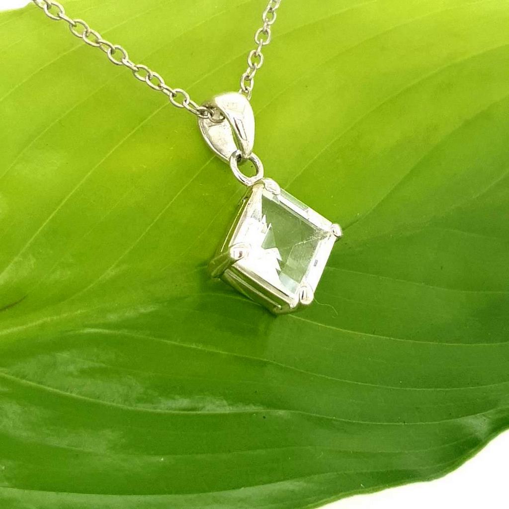 clear quartz crystal pendant