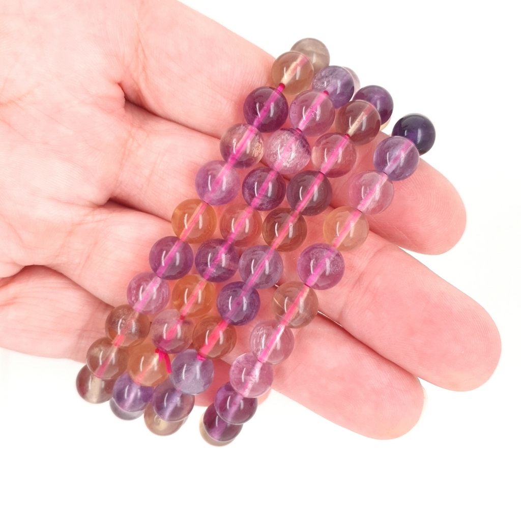 fluorite bead bracelet