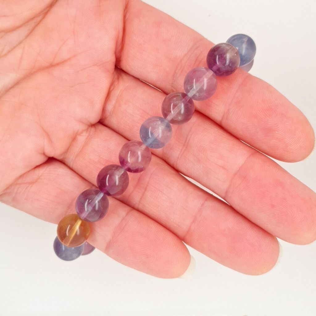 fluorite bead bracelet