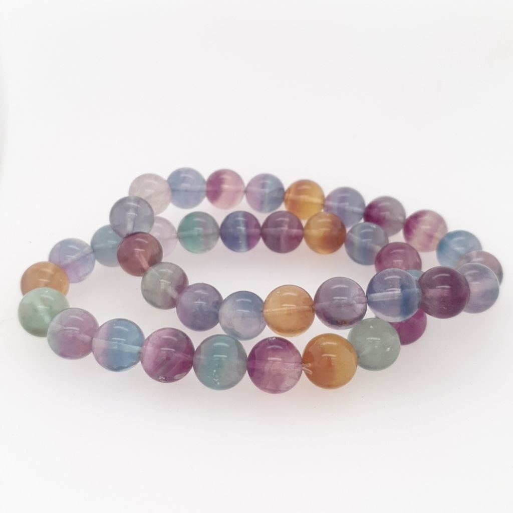 fluorite bead bracelet