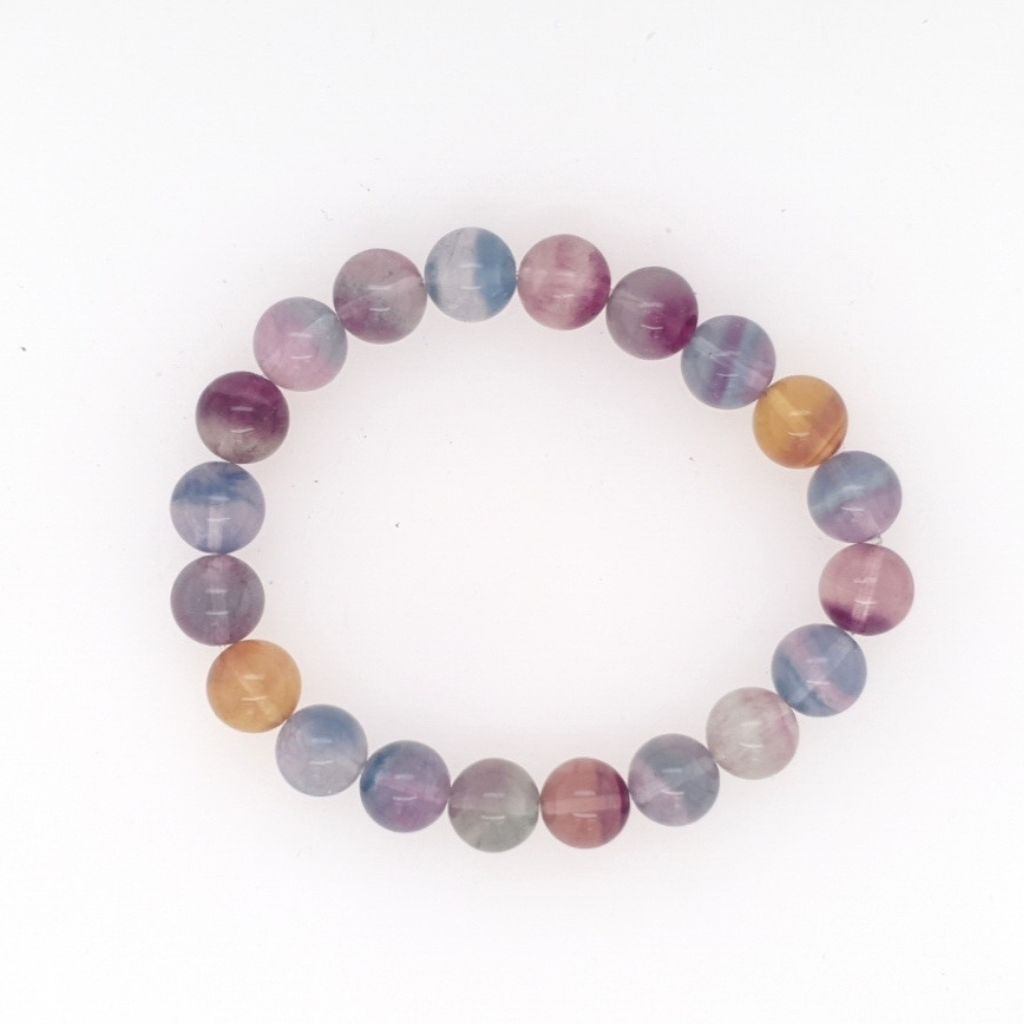 fluorite bead bracelet
