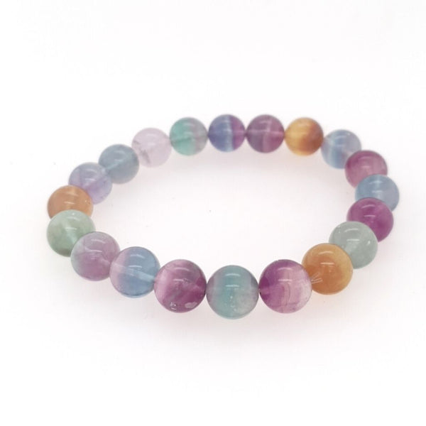 Fluorite Bracelet Healing Stone Stretch Bracelet for Women and Men 8mm Crystal Jewellery