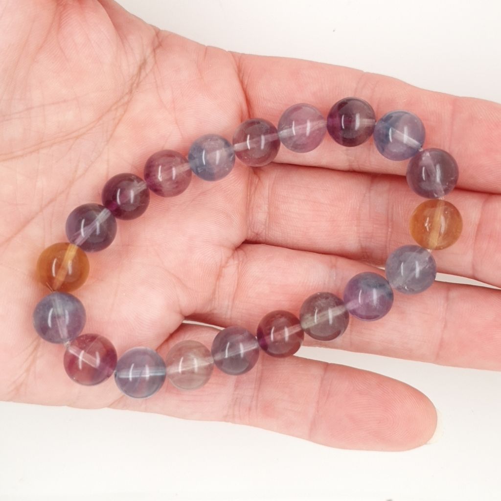 fluorite bead bracelet