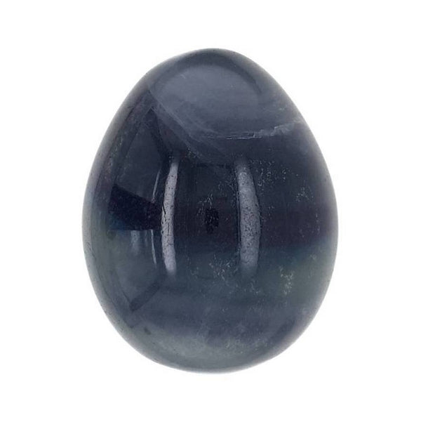 Fluorite Crystal Egg - Polished Fluorite Gemstone Carved Egg Healing Massage