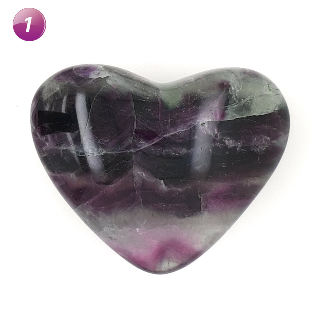 fluorite crystal hearts