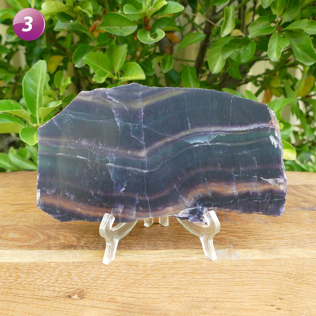 Fluorite Crystal Slices Rainbow Fluorite Gemstones Raw | Reiki Energy Healing
