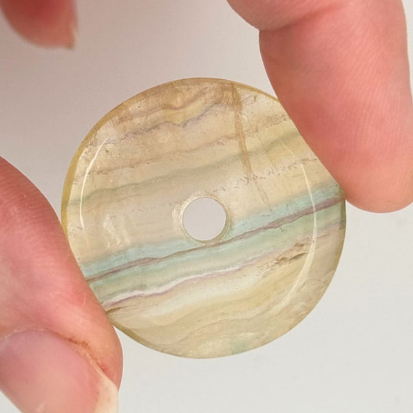 Natural Rainbow Fluorite Donut