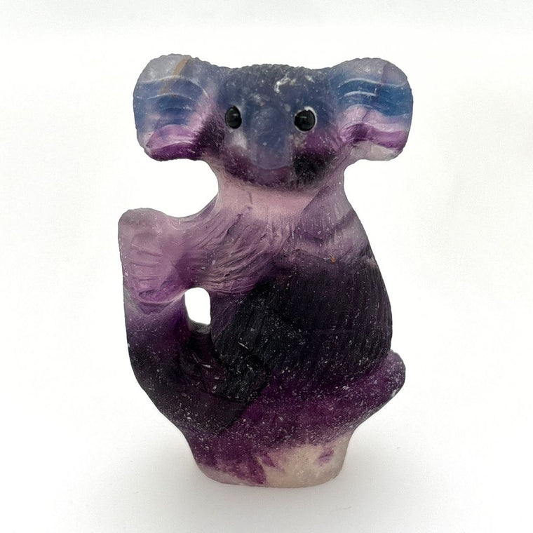 fluorite carved crystal koala