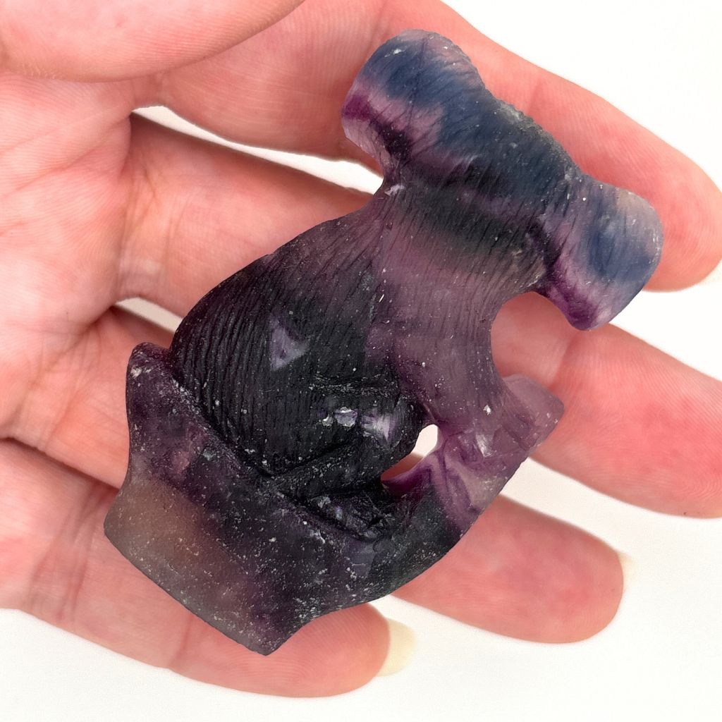 fluorite carved crystal koala