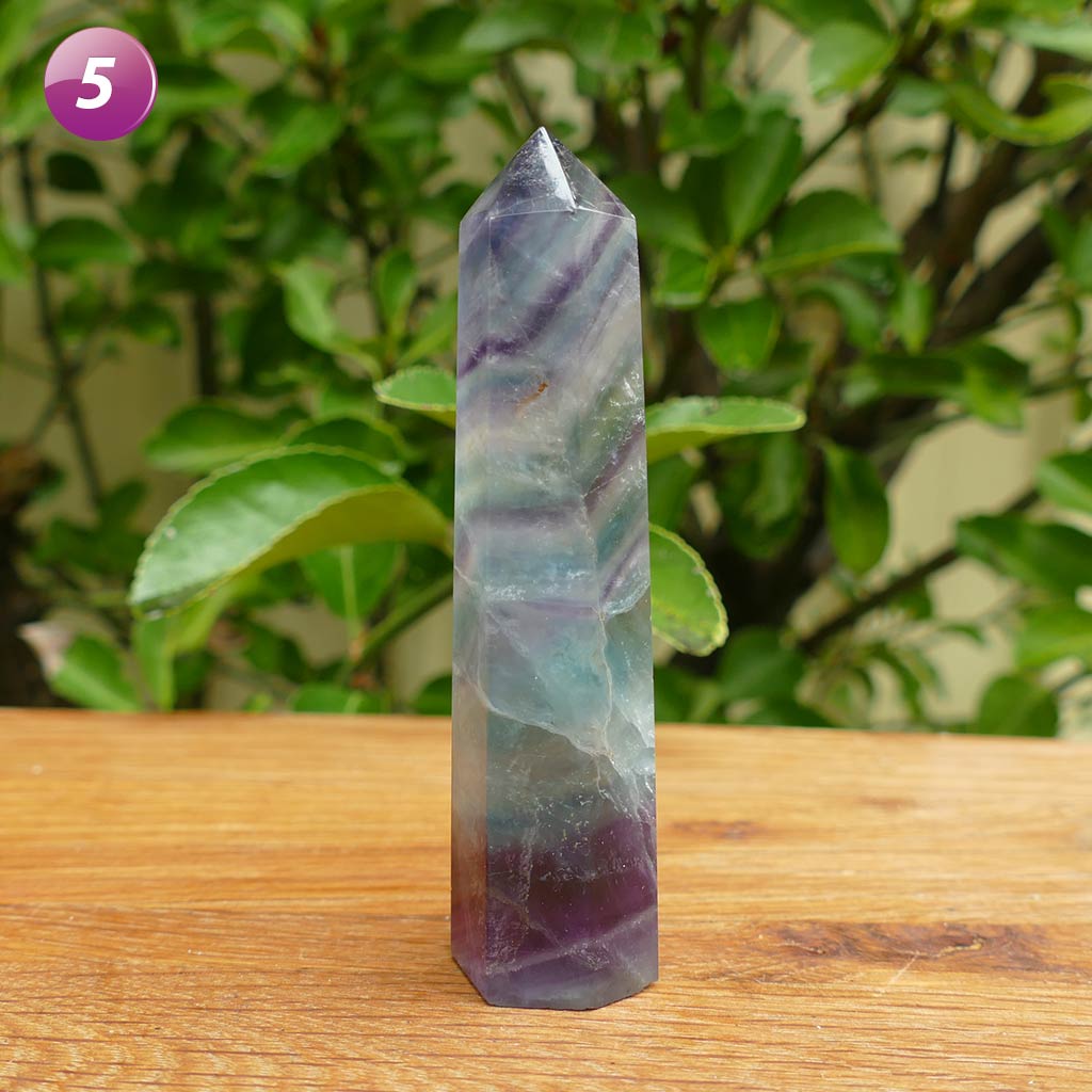 Fluorite Crystal Points - Green Fluorite & Rainbow Fluorite