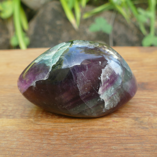 Rainbow Fluorite Polished Freeform – Natural Crystal Display Piece