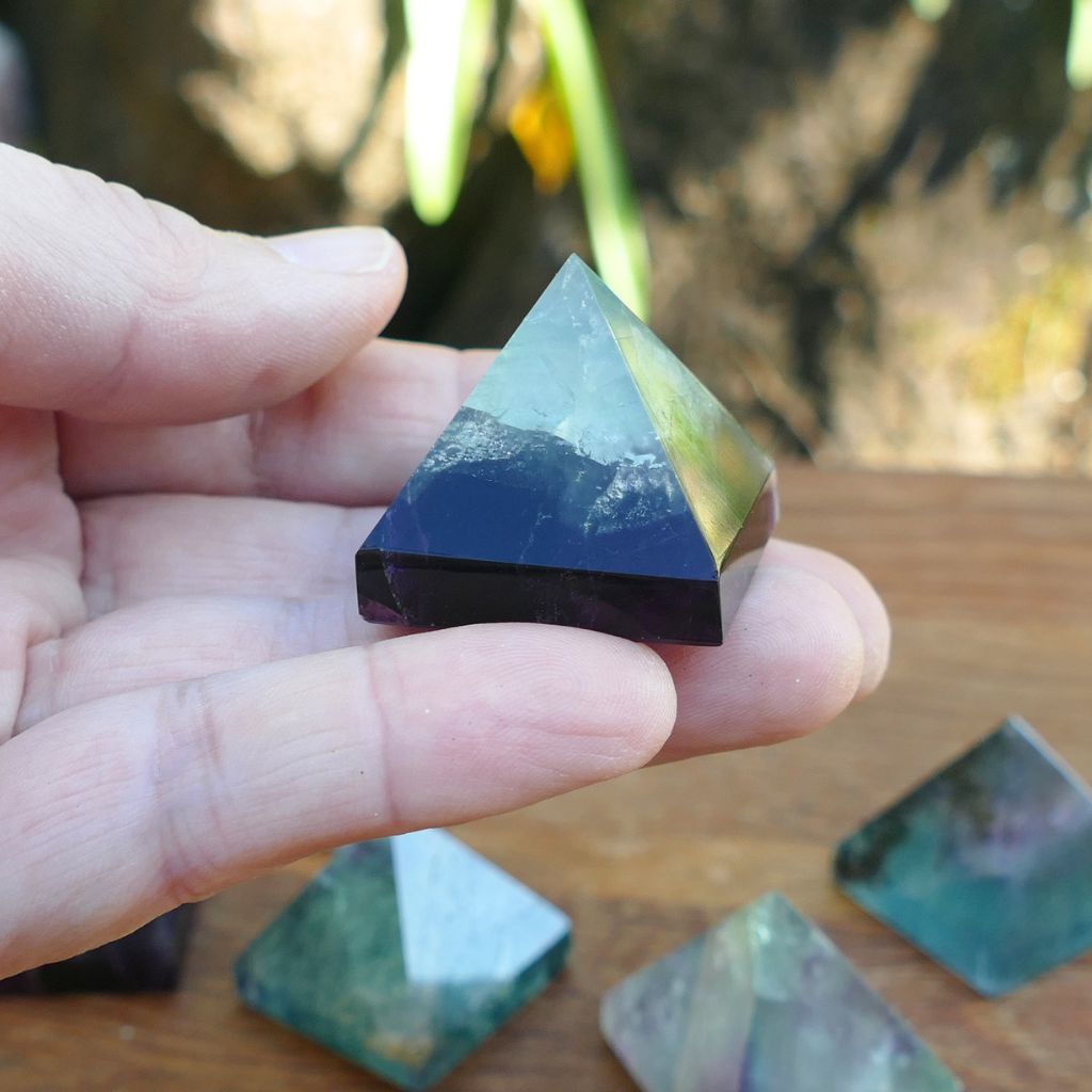 Fluorite Crystal Pyramids| Rainbow Fluorite Pyramid Success