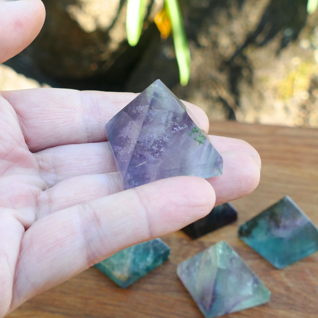 Fluorite Crystal Pyramids| Rainbow Fluorite Pyramid Success