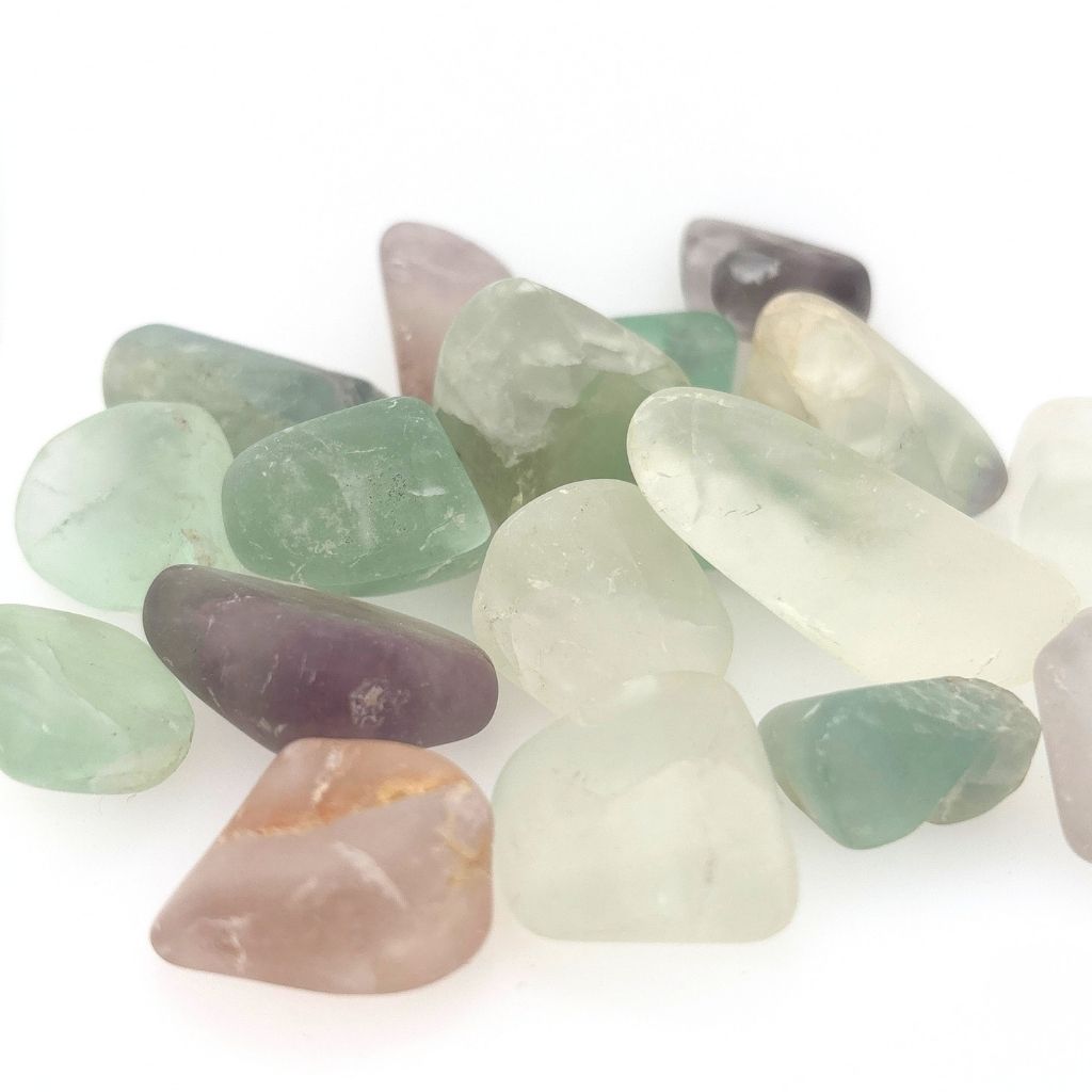Natural Tumbled Fluorite Stones – Mixed Colour Healing Crystals Australia