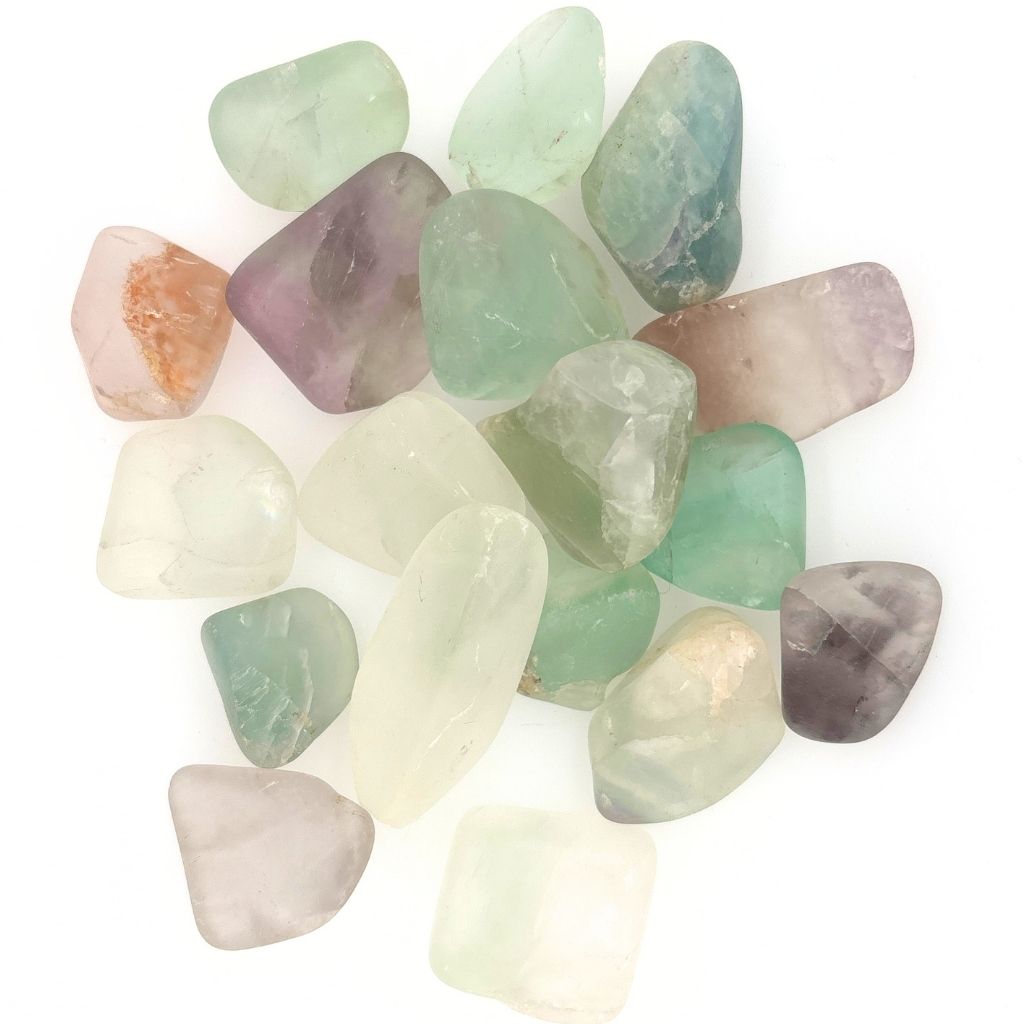 Natural Tumbled Fluorite Stones – Mixed Colour Healing Crystals Australia