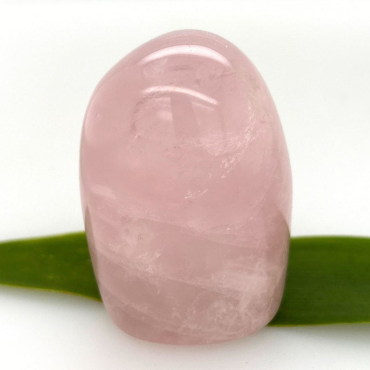 polished rose quartz freeform
