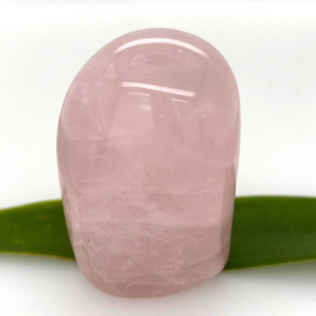 polished rose quartz freeform