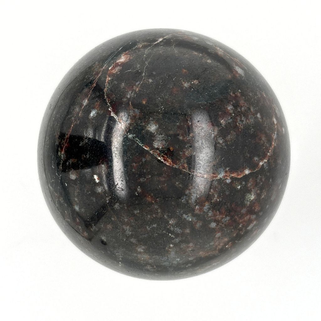 Natural Garnet crystal sphere 295g polished dark red stone