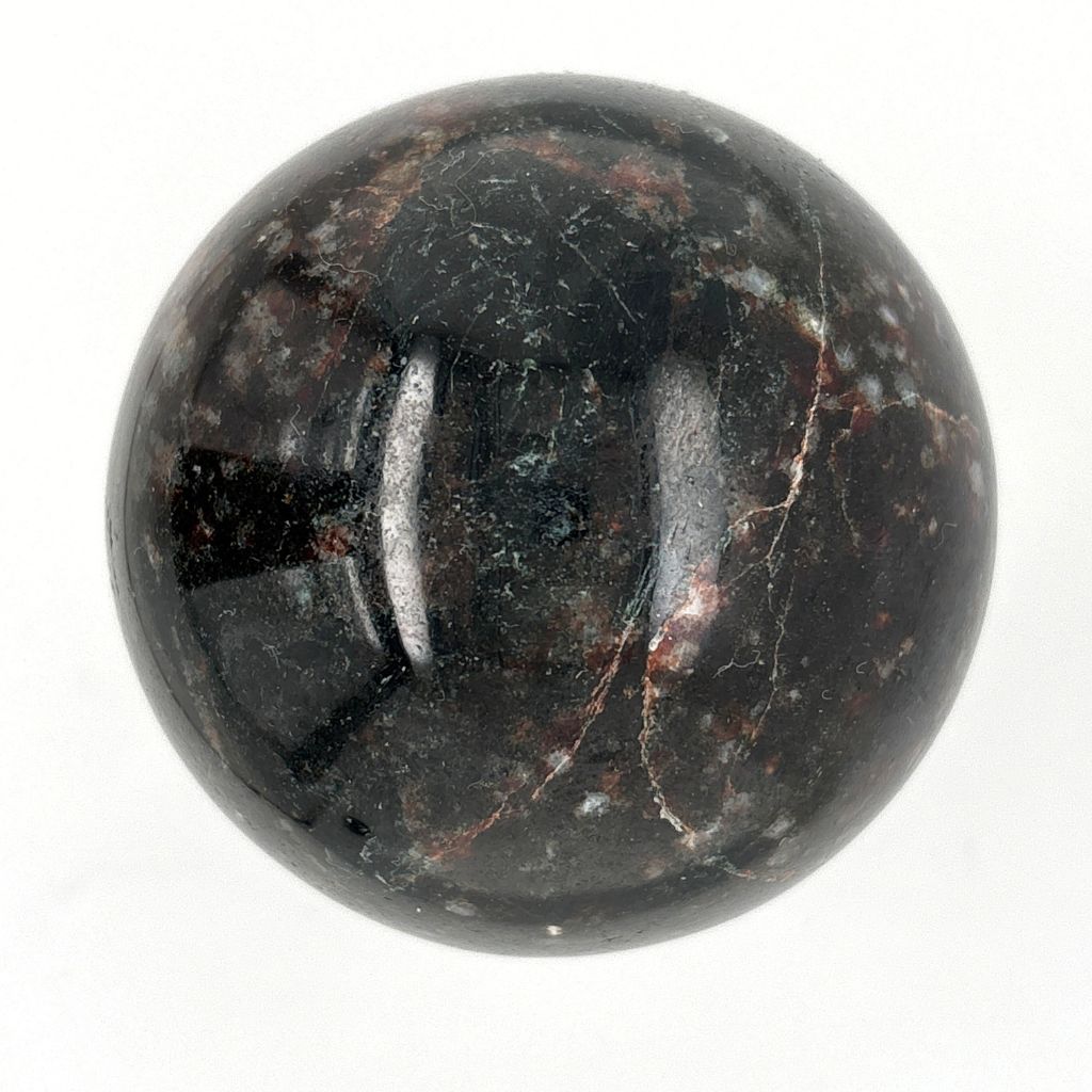 Natural Garnet crystal sphere 295g polished dark red stone
