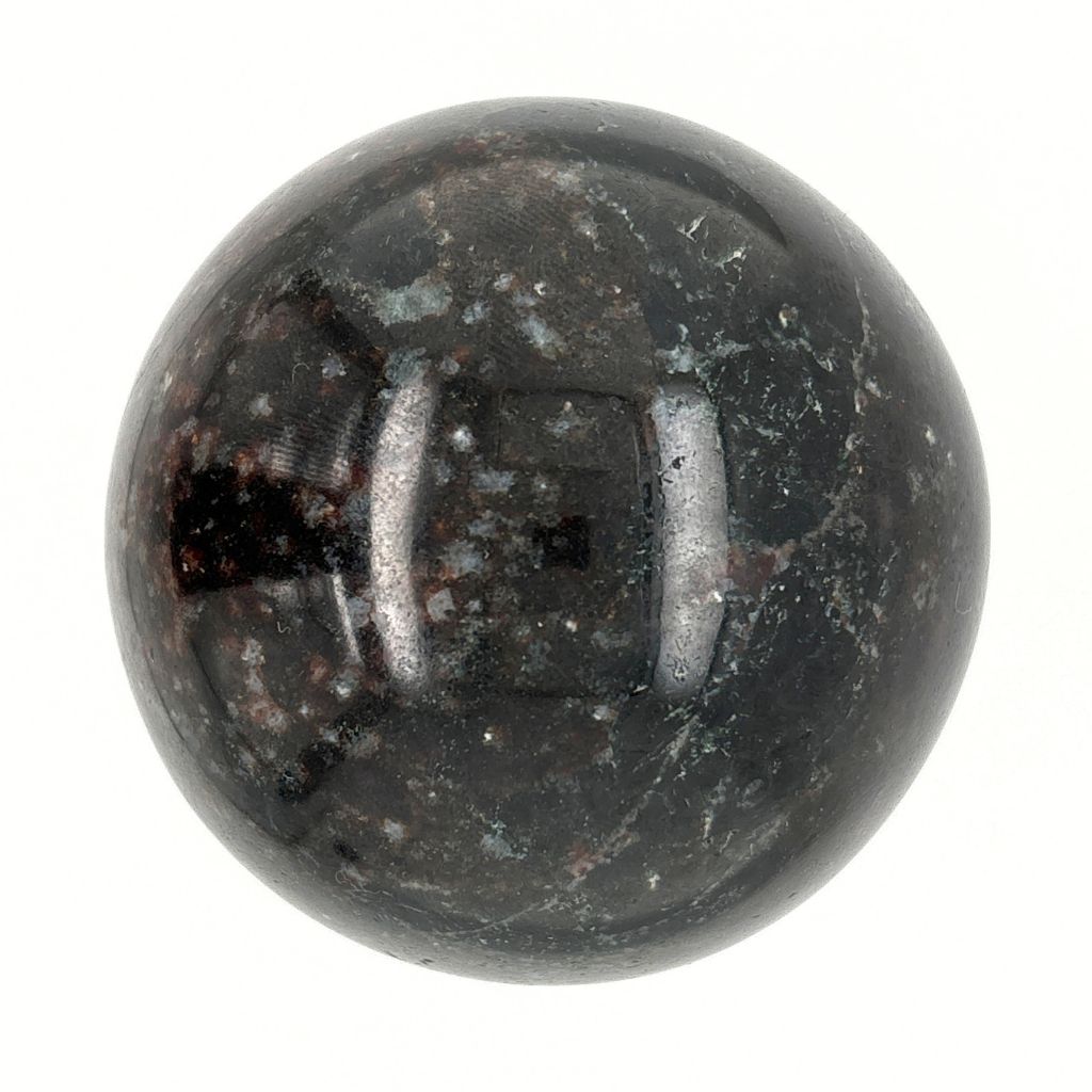 Natural Garnet crystal sphere 295g polished dark red stone