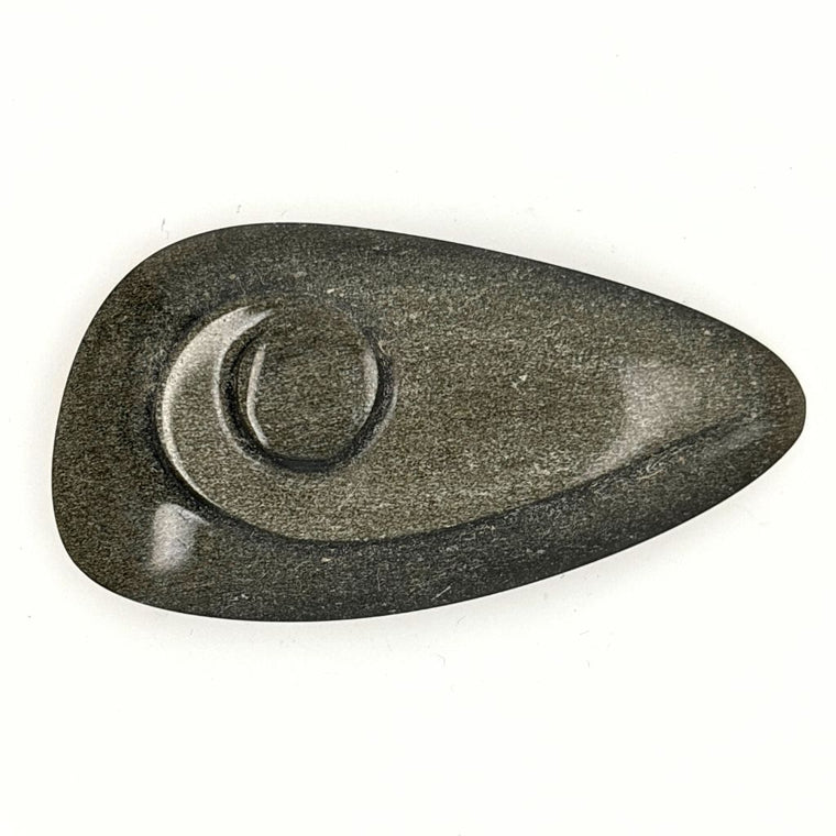 Golden Sheen Obsidian carving 51mm with golden bronze shimmer