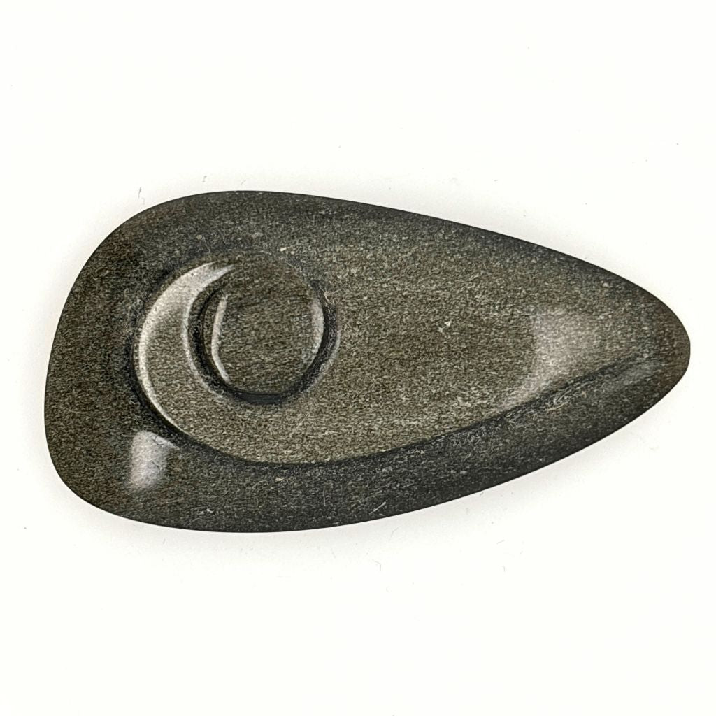 Golden Sheen Obsidian carving 51mm with golden bronze shimmer