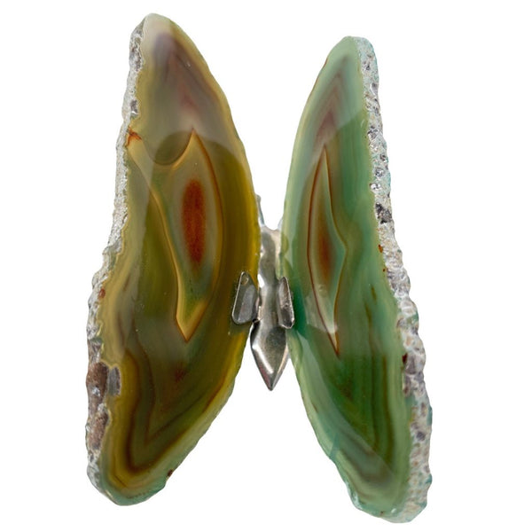 Green Agate Butterfly Crystal Butterfly, Artisan Home Decor