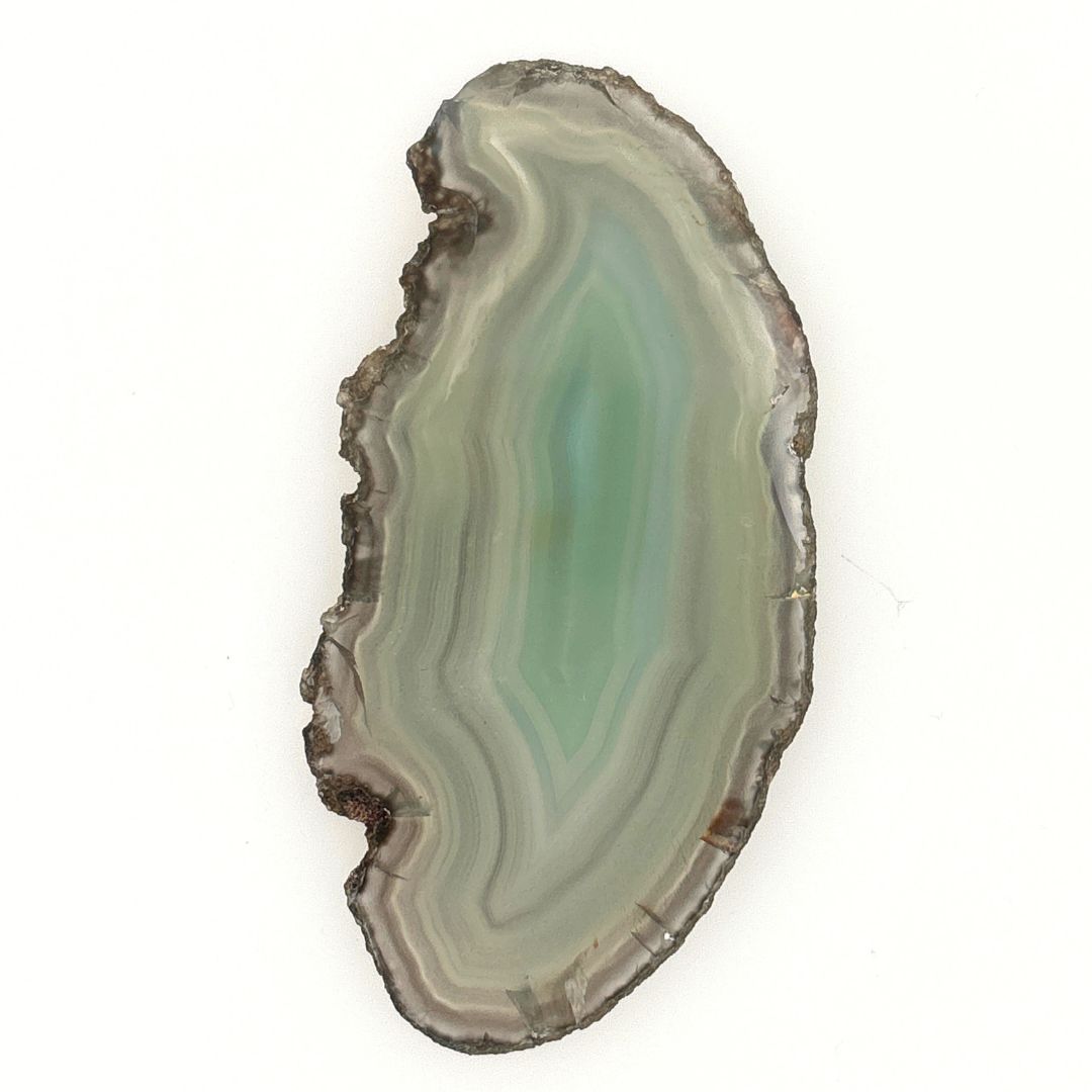 Green Agate Slice | Natural Polished Agate Crystal Slice